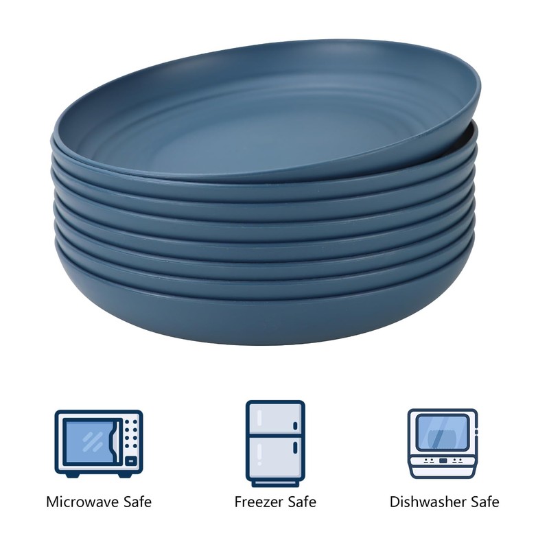 Homienly Deep Dinner Plates Set of 8-9 inch Alternative for