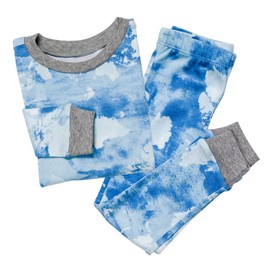 HonestBaby Organic Cotton 2-Piece Snug Fit Pajama Set, Watercolor World, 24 Months