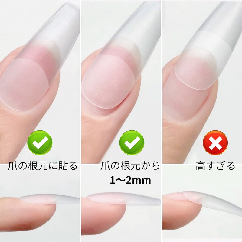 Annhua 240 Piece Set Nail Tips, Transparent, Almond, Clear Nail