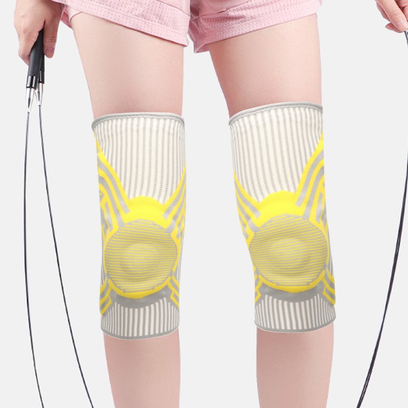 1 Pair Knee Brace Nylon Knitting Breathable Knee Compression Sleeve