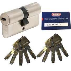 ABUS EC660Profile Double Cylinder 30/30mm (60mm) with 10Keys with Security Card...