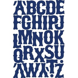 IRON 'EM Iron On Letters for Fabric, Clothing, Custom Tshirt, DIY Craft for Kids, Adults, and Toddlers 2" Dura-Felt Letters for Fabric, Heat Transfer Letters. Boston Baseball Font. 2 Sheets (Blue)