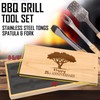 Quarter-Century Celebration: Happy 25th Anniversary BBQ Set, Engraved Spatula, Tongs,