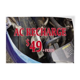 Decal Stickers Multiple Sizes Ac Recharge $ 49 + Freon Industrial Vinyl Safety Sign Label Business 24x18Inches