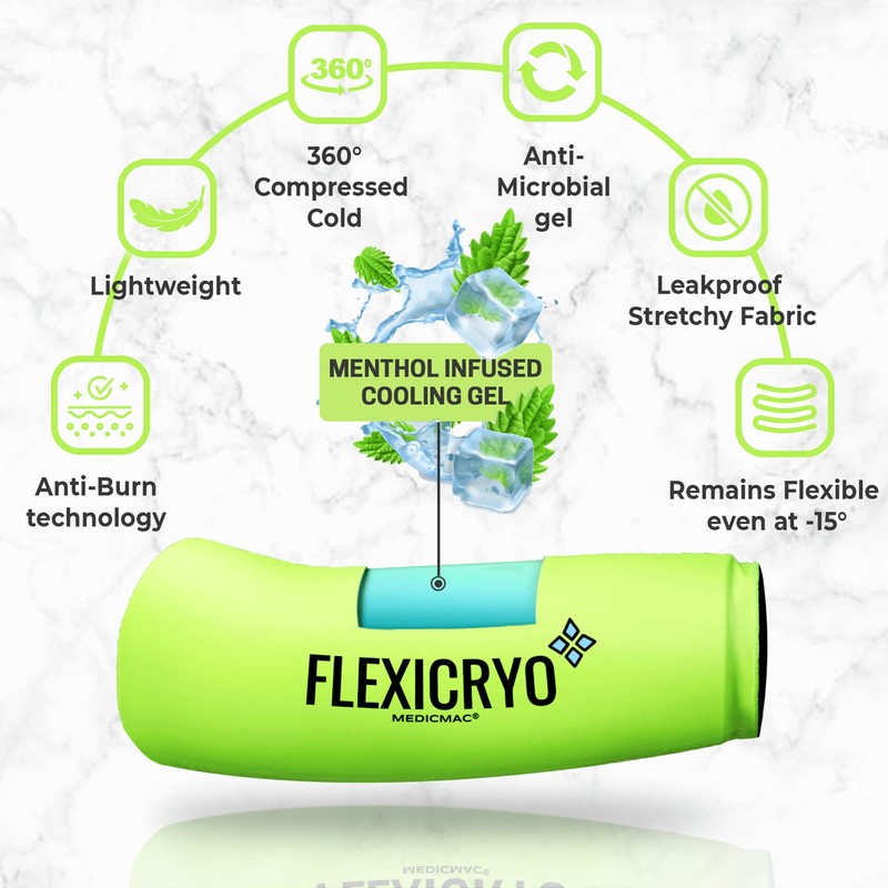 MEDICMAC® FlexiCryo™ 360° Cold Therapy Compression Sleeve for Arthritis, Injuries