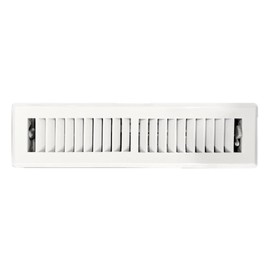Sierra Grates Precision Flow 2"x 14" Steel Floor Register - 2 Way Louvered Design,Glacier White Finish - Premium Home Vent Covers, Durable & Decorative - Fits 2"x14" Duct Openings, Easy Installation