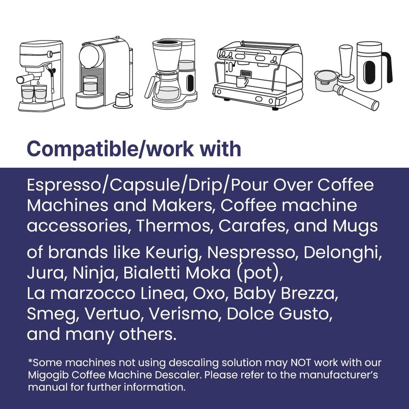 MIGOGIB Coffee Machine Descaler Descaling Solution - 17 fl. oz.