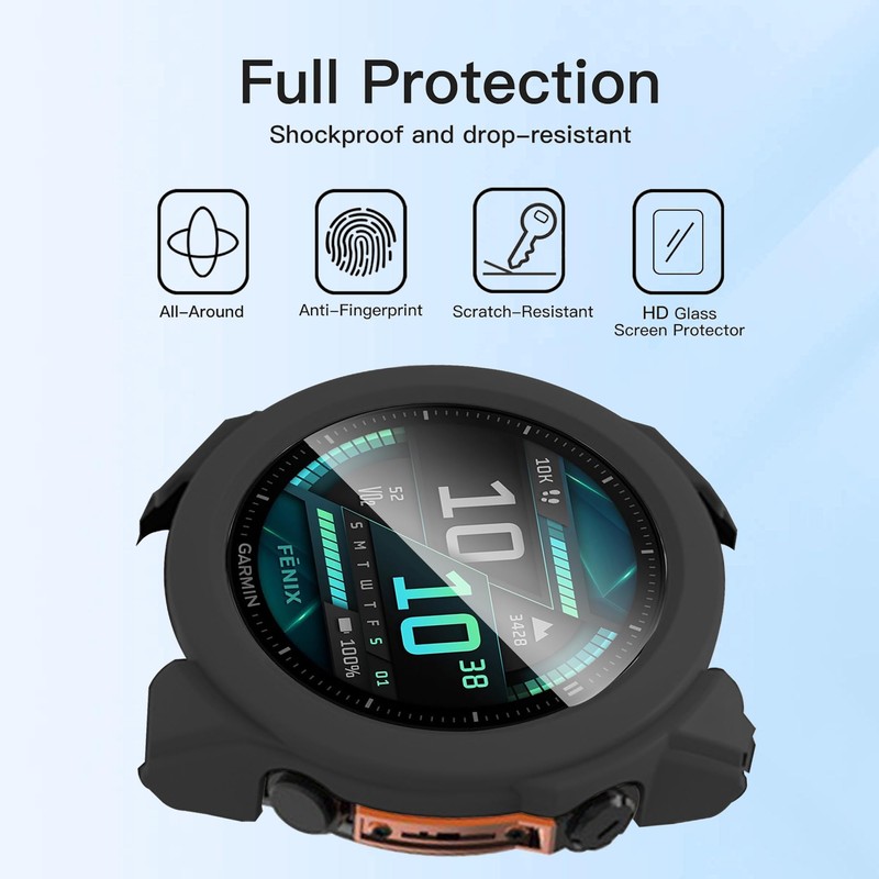 zZjoOoj Case for Garmin Fenix 8 43 mm Protective Case
