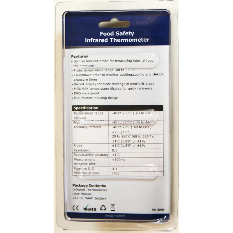 Ruby Electronics CEM IR-95 2-in-1 Professional LCD Food Safety IR