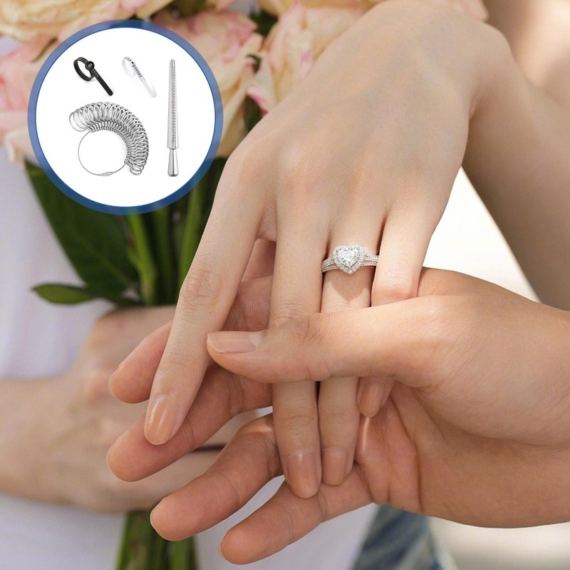 Yeqqzq Ring Sizer UK Ring Measurement Tool Kit, Aluminum UK