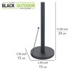 WENKO Clayton Kitchen Roll Holder, Black Outdoor Kitchen Roll Holder
