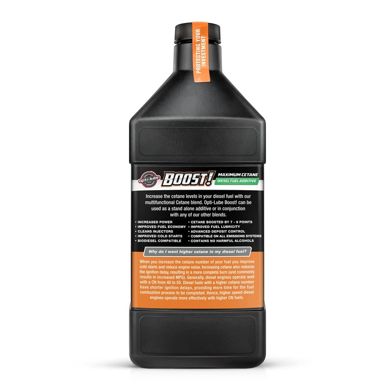 Opti-Lube Boost! Maximum Cetane Formula Diesel Fuel Additive: Quart (2