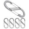 ALPLAKE ® - Pack of 4 Material Carabiners, Double Carabiner,