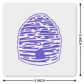 MAGJUCHE Beehive Stencil 6 Inches, Reusable Bee Hive Stencil for Painting DIY Crafts Decor