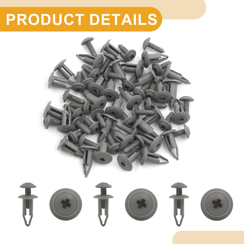 Partuto 30 Pcs 0.83 x 0.51Inch Universal Clip Rivets Fastener