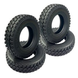 BT-T01F4-U All Train Tire Set for Tamiya 1/14 Trailer Trucks, 4 Pack