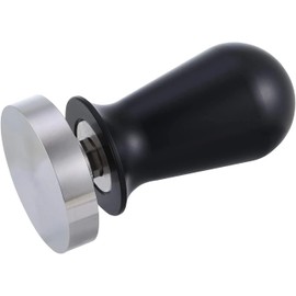 VIA CREMA Calibrated Espresso Tamper. Siebträger Tamper - with Spring Loaded Flat Stainless Steel Base (58.50 mm), 130167