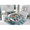 Aztec Comforter Set African Tribal Horse Printed Bedding Set,Farm Animals