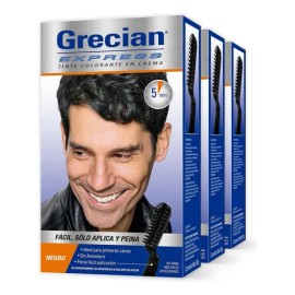 Tinte de Cabello en Crema Grecian Express Negro 3 pack 80g cada