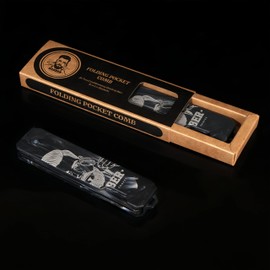 3 In 1 Folding Pocket Comb for Men, Multi-Function Foldable, Fine & Wide Tooth, Styling Comb for Travel and Everyday Grooming Combing Hair, Beard or Mustache Styling