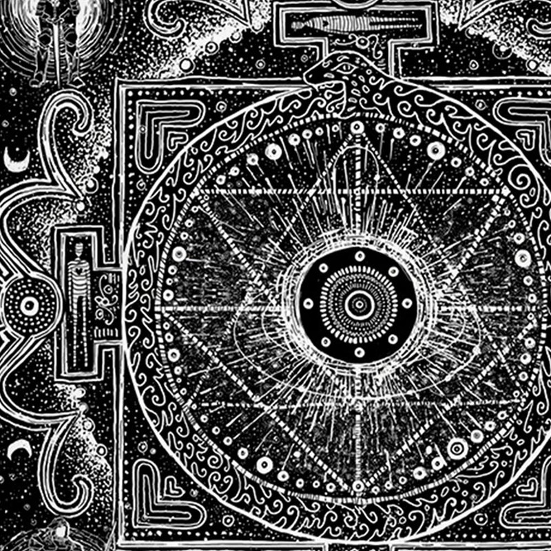 Tarot Divination Wall Tapestry, 70 x 100 cm The Moon