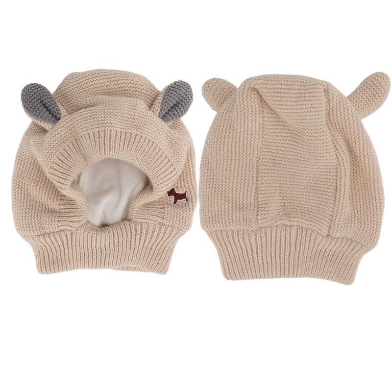 Knitted Rabbits Ear Pet Hat Noise Protection Warm Dog Grooming