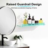 KOCOK 20 Inches Glass Shelves for Bathroom, Chrome Polished Floating