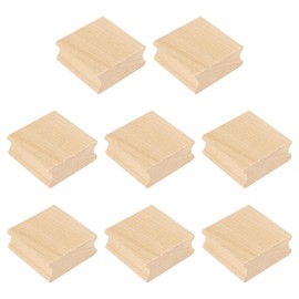 PATIKIL 50x50mm Wooden Stamp Block, 8 Pcs Blank Rubber Stamp Mounts Wooden Rubber Beech Hard Wood Blocks for Making DIY Crafting, Wood Color