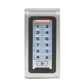 MENGQI-CONTROL Waterproof Metal RFID PIN Code Door Security Access Control System ANSI Standard North American Heavy Duty Electric Strike Lock,110V-240V Power Supply Unit,Exit Button,Cards/Key Fobs
