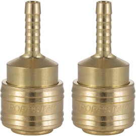 Poppstar 2x Quick Coupling Compressed Air NW 7.2 with Hose Nozzle (for Hoses with LW 6 mm) for Compressed Air Connection