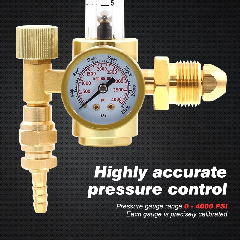 CGA-580 Argon CO2 MIG Welding Regulator 0-60 CFH Flow Meter