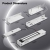 Lnrueg Electromagnetic Lock with ZL Brackets, Waterproof Electric Magnetic Door