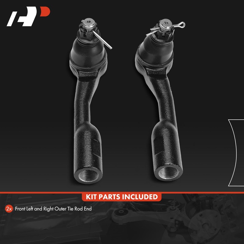 A-Premium 2 x Front Outer Tie Rod Ends, Compatible with
