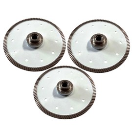 6" High Performance Diamond Saw Blades with Flush Cut for Granite, Quartz, and Other Engineered Stones, 5/8" Threaded Arbor, 3-Pack