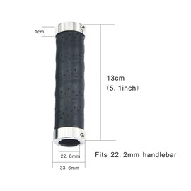 UPANBIKE Bike Grips Leather Handlebar Grips Fit 22.2mm Handlebar Grips Double Lock-on Bar Grip(Honey Brown)