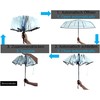 Sternenfunke Umbrella Foldable Transparent Pocket Umbrella, transparent-black