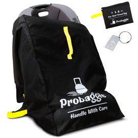 Car Seat Travel Bag for Airplane - Foldable Gate Check Car Seat Bag for Air Travel - Durable Infant Bag Cover with Adjustable Straps - Fits Convertible Car Seat, Infant Carrier and Booster Seat