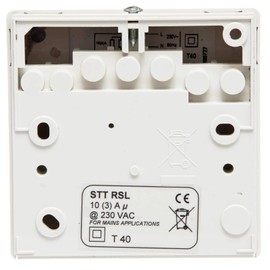 SPARES2GO Mains Room Thermostat for Combi Boilers Temperature Switch Dial 10°C - 30°C with Neon Indicator