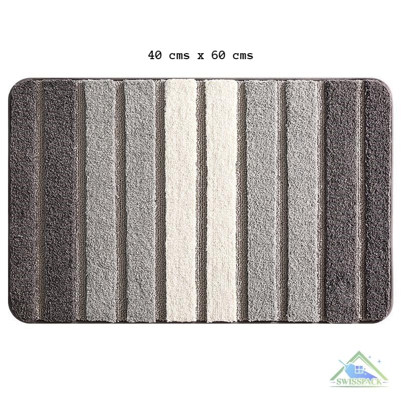 SWISSPACK 60X40 CMS Microfiber Bath Mat for Bathroom, Non-Slip Super