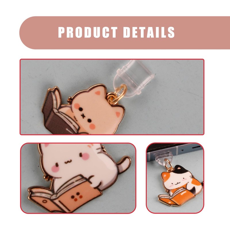 wellrun 7PCS Cat Dust Plug,Cute Type C Port Covers,Prevents Dust