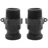 Anxingo 2Pcs F-100 1" NPT Camlock Coupling Kit, Polypropylene Cam