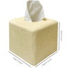 Huitony Marble Tissue Box Cover Square Decorative Stone Klenex Box