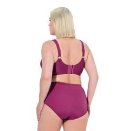 Ulla Popken Women's Relief Bra Structure Without Underwire Cup C-H Bra, Fuchsia Pink, 110C