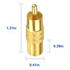 VCE 5-Pack F Type Female to RCA Male Coaxial Cable