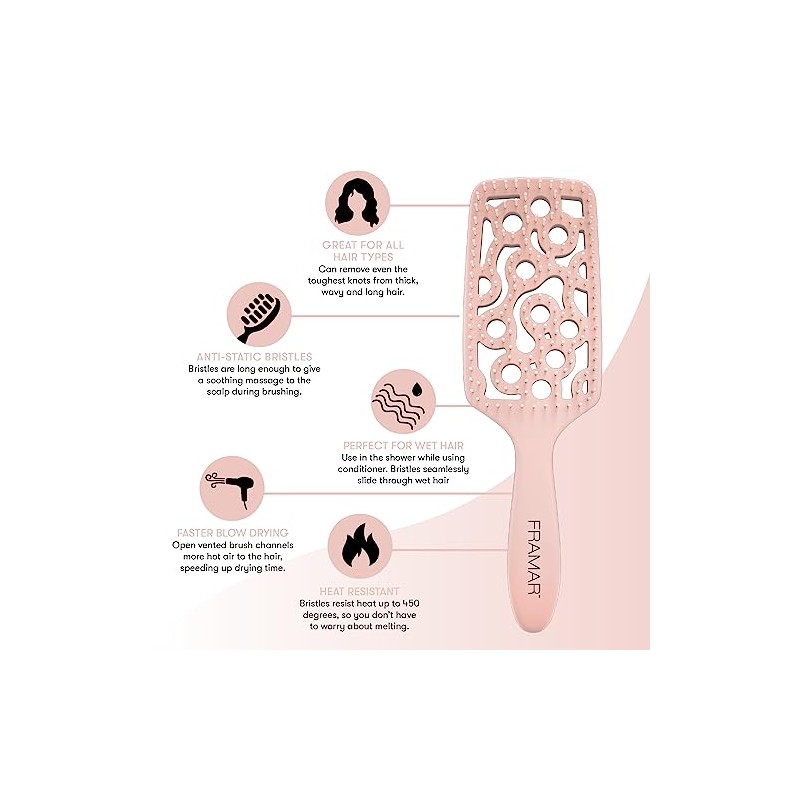 FRAMAR Cepillo para El Cabello Con Ventilacin Profesional - Cepillo