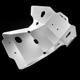 CRF300RX Front Skid Plate Compatible with CRF 300RX CRF300L 2021 2022 2023 2024 Motorcycle Accessories Engine Mud Guard Aluminum Lower Engines Bash Cover Guards (Silver)