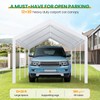COBIZI Carport Canopy 12x20 Heavy Duty Car Tent Garage, Galvanized