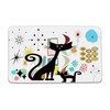 Mid Century Cat Bath Mat etro Starburst Atomic Abstract Geometric
