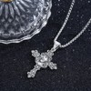 KATHLU Cross Necklace for Men Women 925 Sterling Silver Jesus