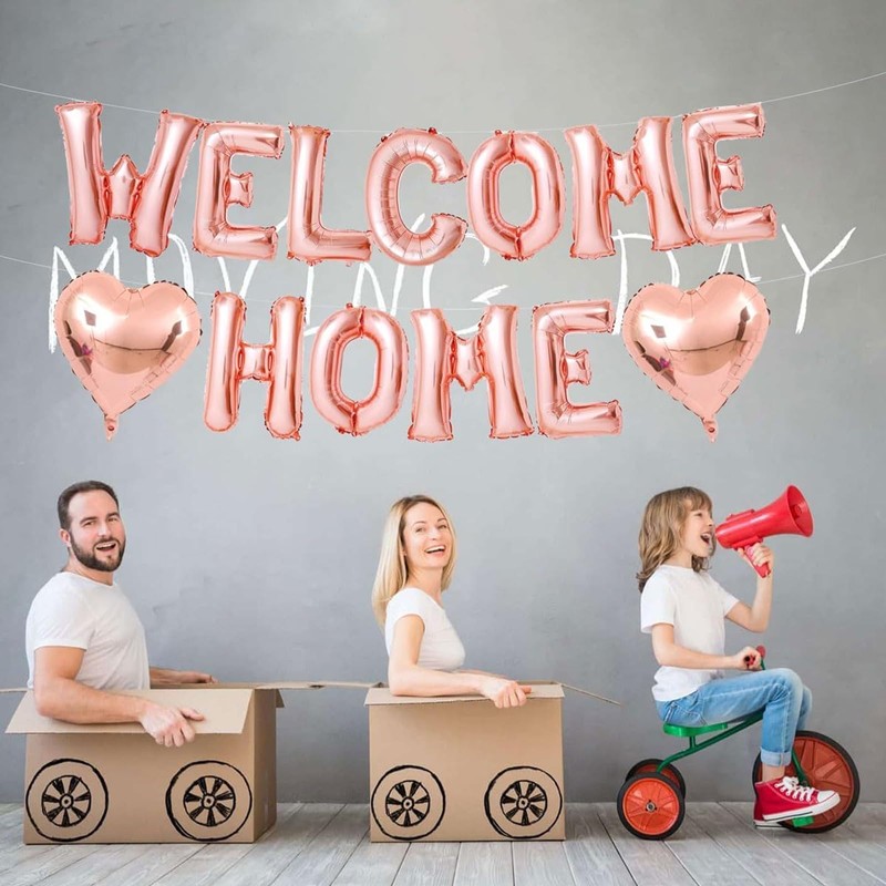 DazzJoy Welcome Home Balloons Rose Gold